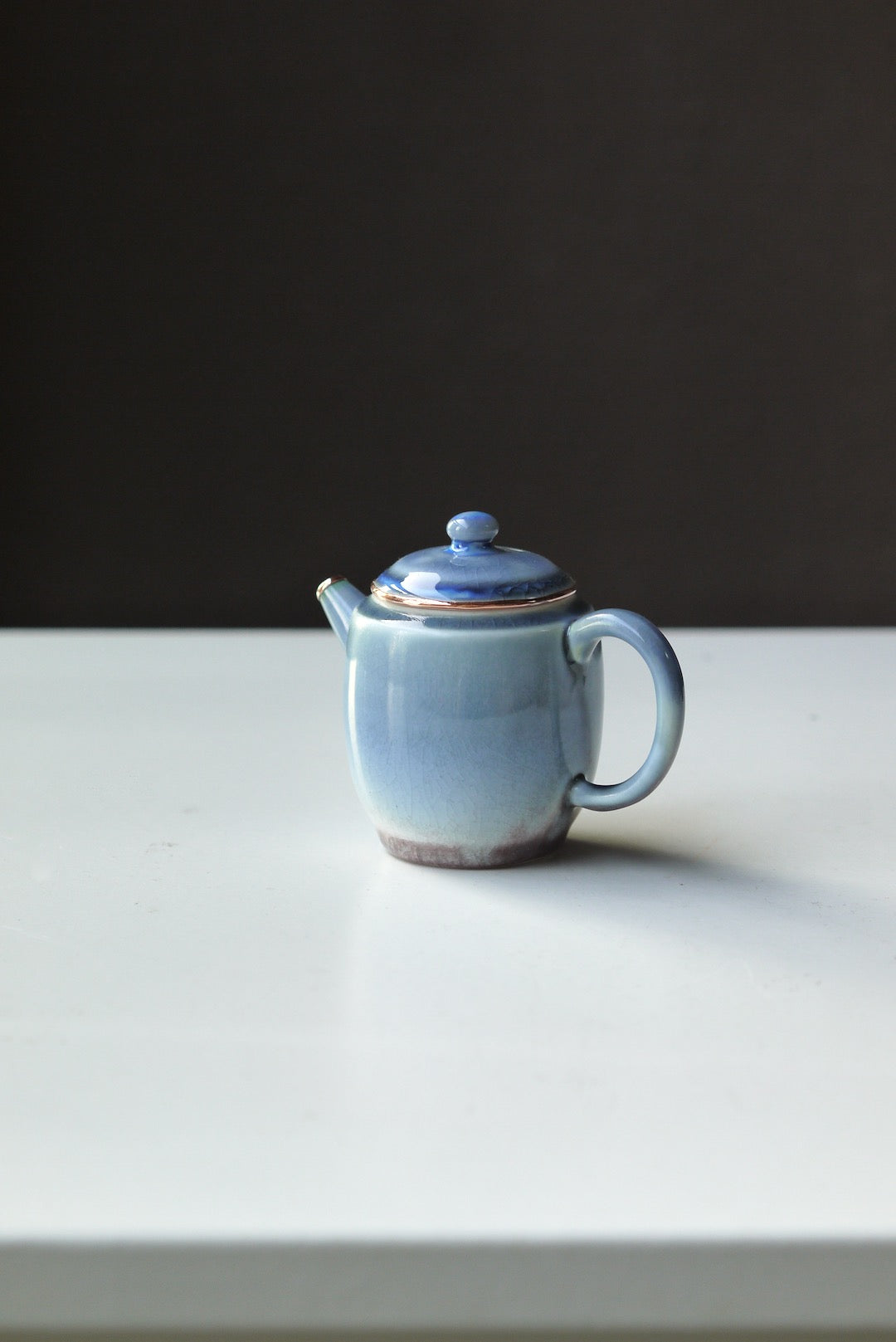 Dehua Blue Glaze Crackled Wabisabi Style Gongfu Teapot Best Ceramics