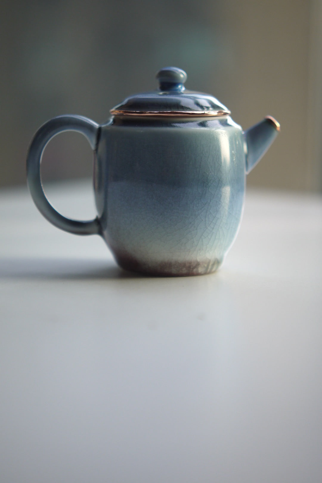 Dehua Blue Glaze Crackled Wabisabi Style Gongfu Teapot Best Ceramics