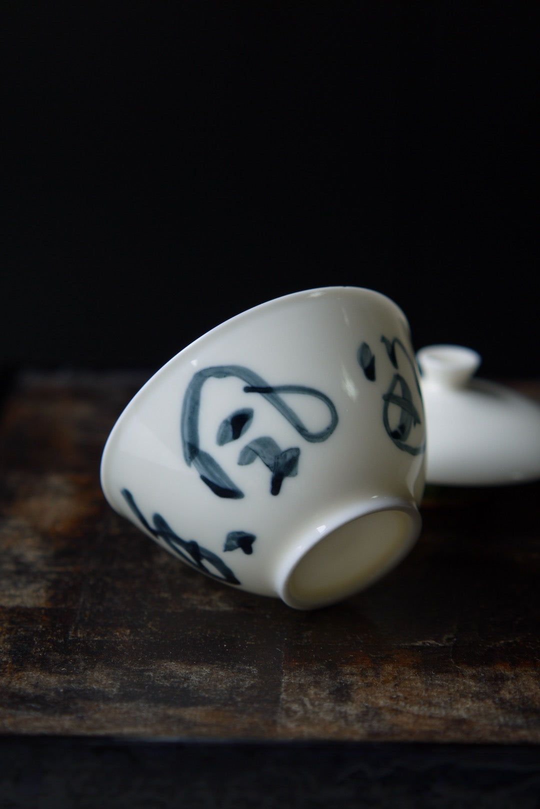 Elegant Hand write Chinese Character Poem Dehua Porcelain Gaiwan|Best Ceramics