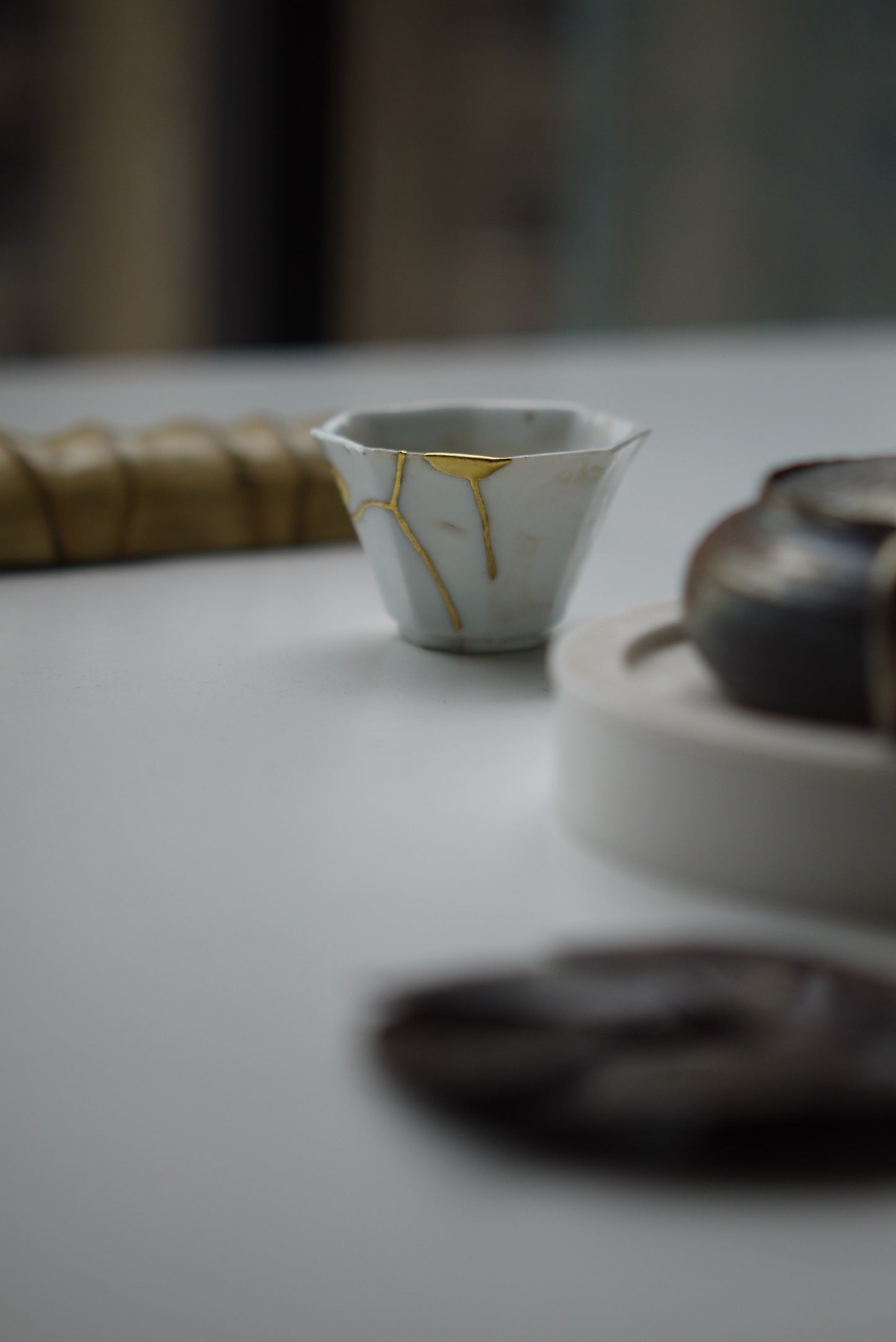 Kintsugi Wabisabi Blanc De Chine Teacup Dehua Porcelain|Best Ceramics