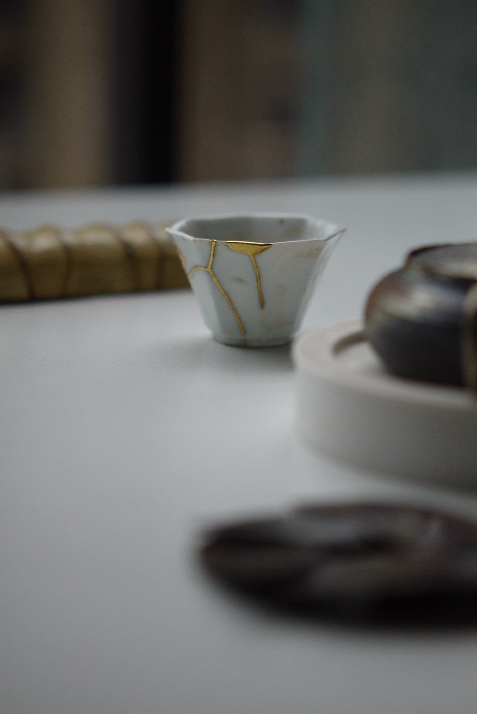 Kintsugi Wabisabi Blanc De Chine Teacup Dehua Porcelain|Best Ceramics