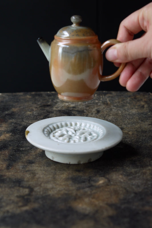 Kintsugi Repaired Wabisabi Vintage Dehua Porcelain Pot Support-Best Ceramics