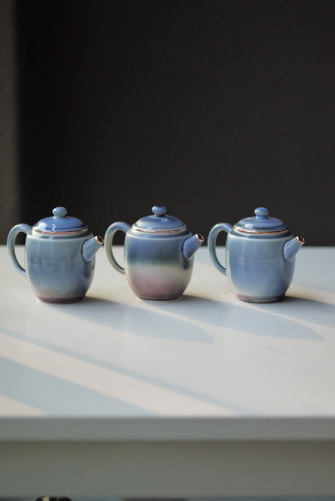 Dehua Blue Glaze Crackled Wabisabi Style Gongfu Teapot Best Ceramics