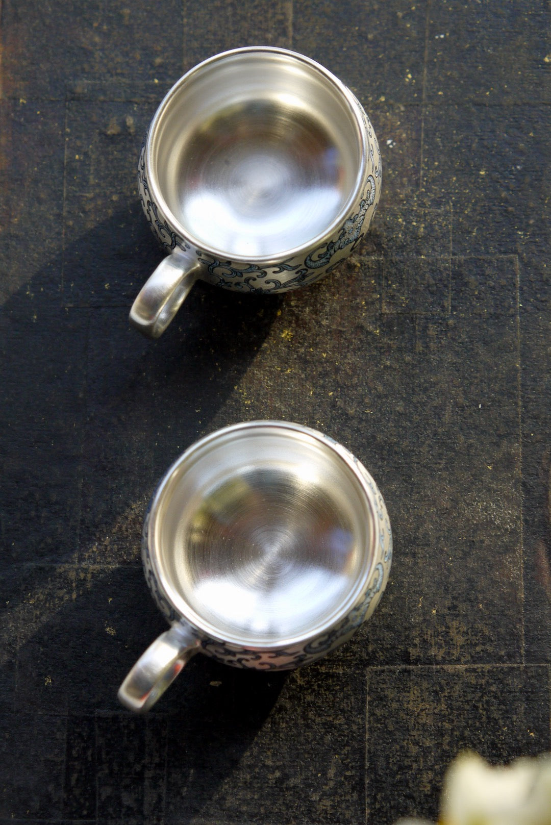 Vintage Style Qinghua Painting Silver Teacup Coffee Cup |Best Ceramics