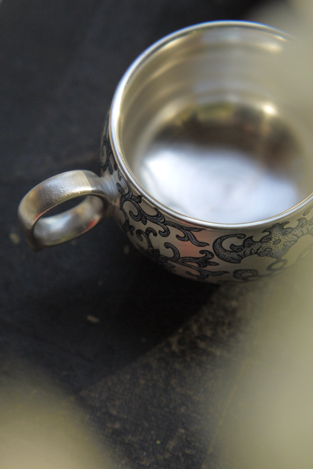 Vintage Style Qinghua Painting Silver Teacup Coffee Cup |Best Ceramics