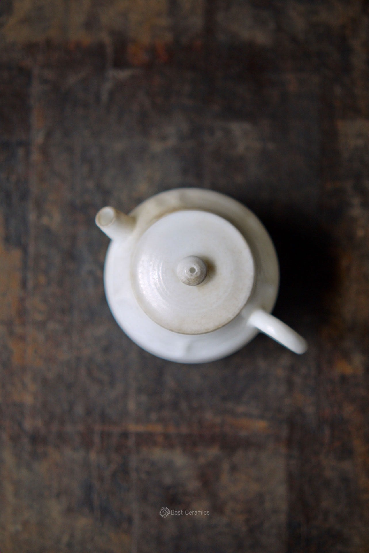 Wood-fired White Porcelain Teapot