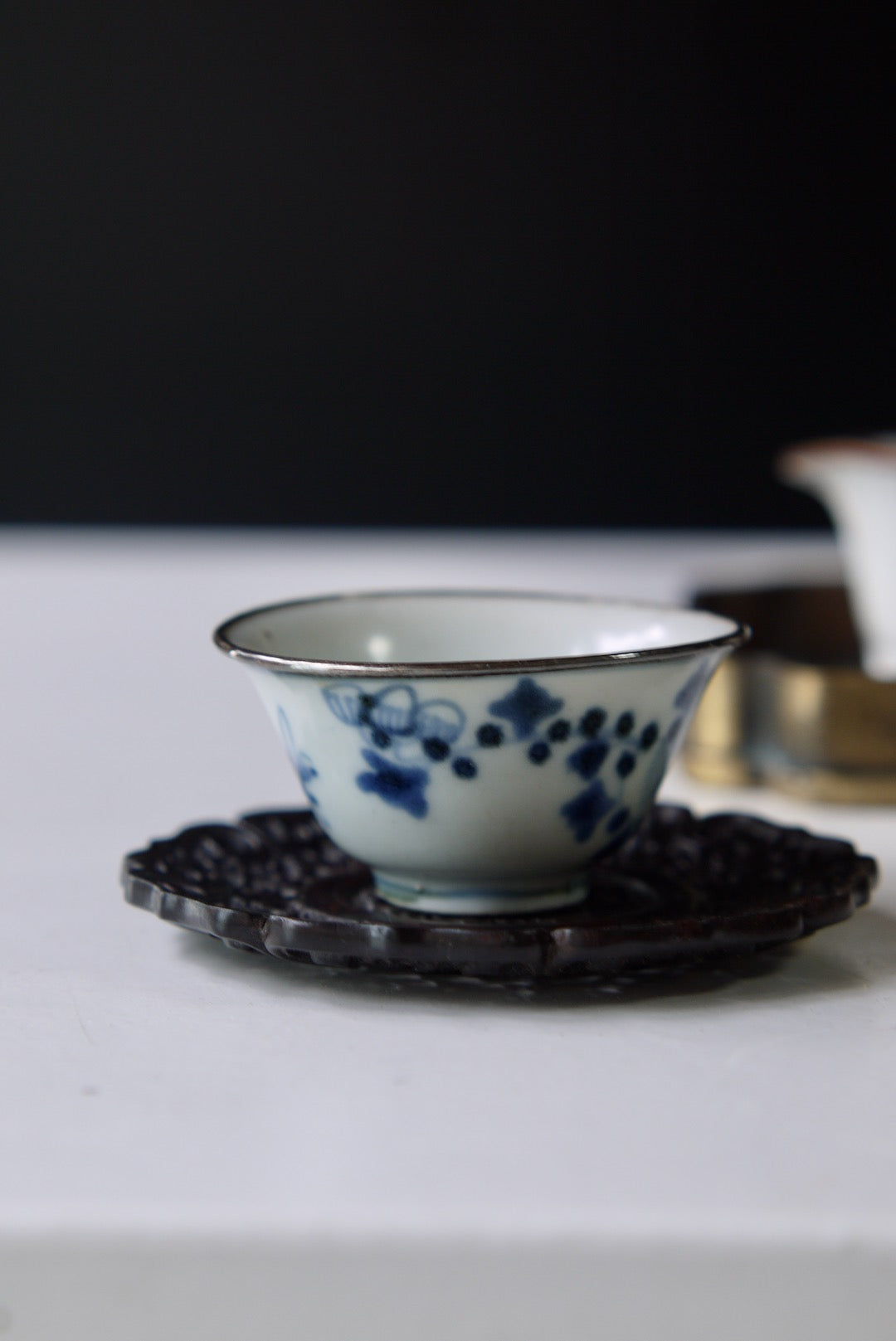 Hand-carved Wood Tea Tray