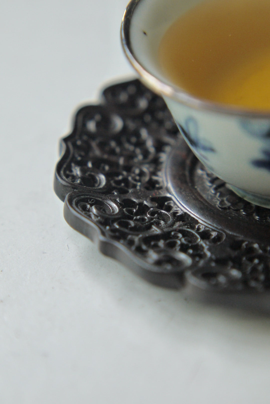 Hand-carved Wood Tea Tray