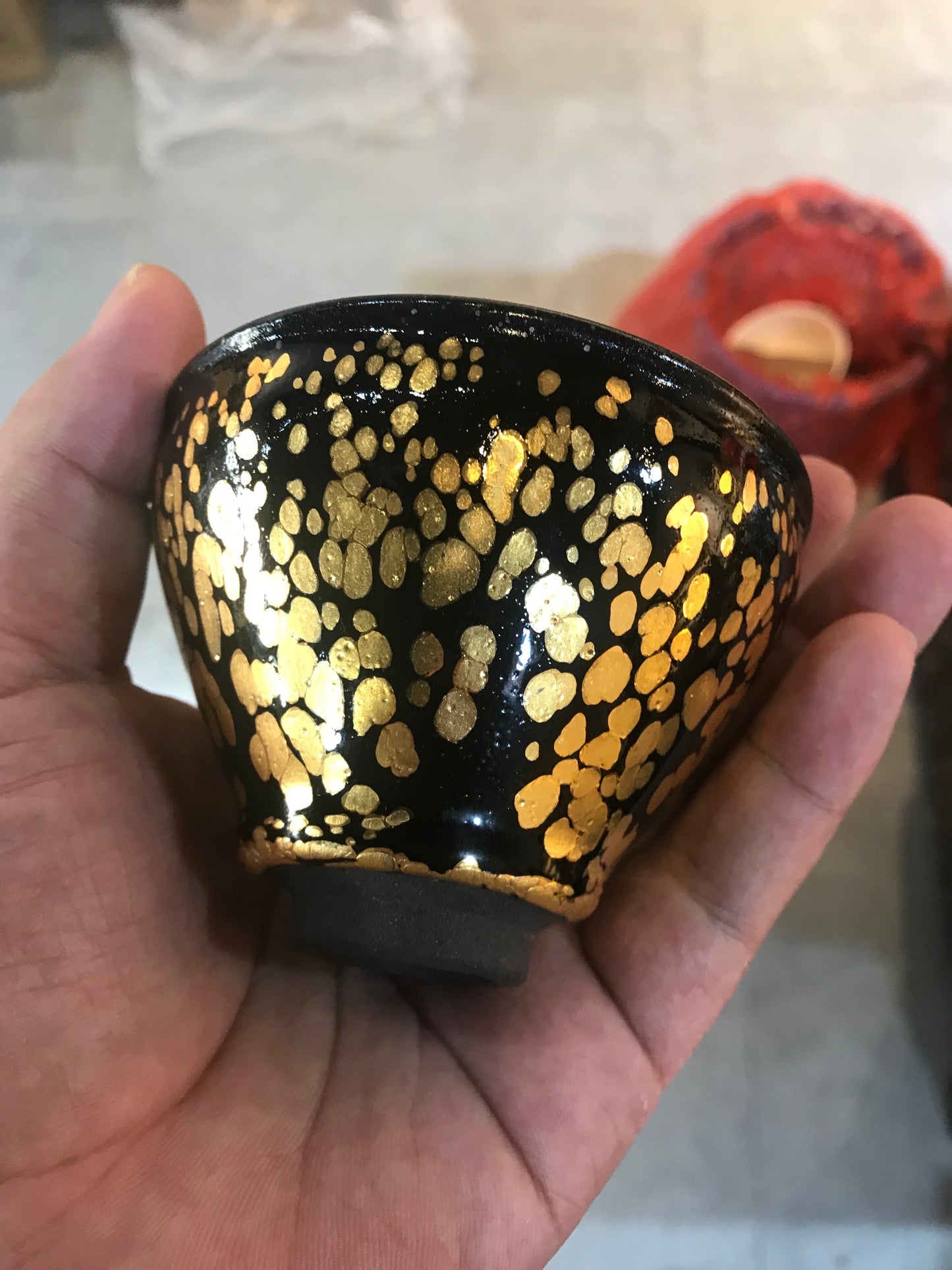 Golden And Black Jian Ware Tenmoku Cup China Traditional|Best Ceramics