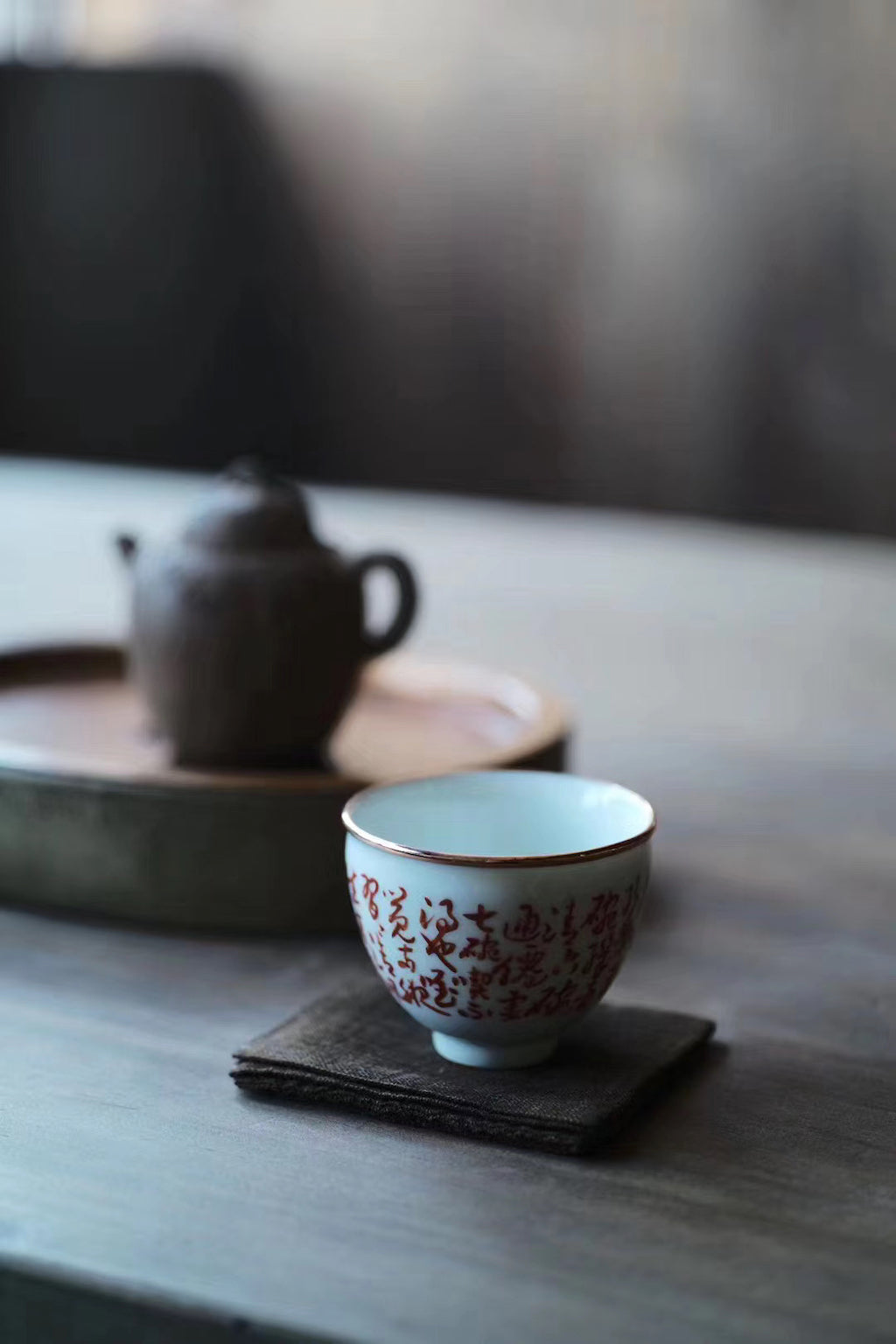 Hand-building Chinese Calligraphies Poetry Gongfu Teacup|Best Ceramics