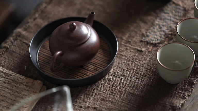 Handmade of Vintage Gongfu Tea Tray With Bamboo And Tin|Best Ceramics
