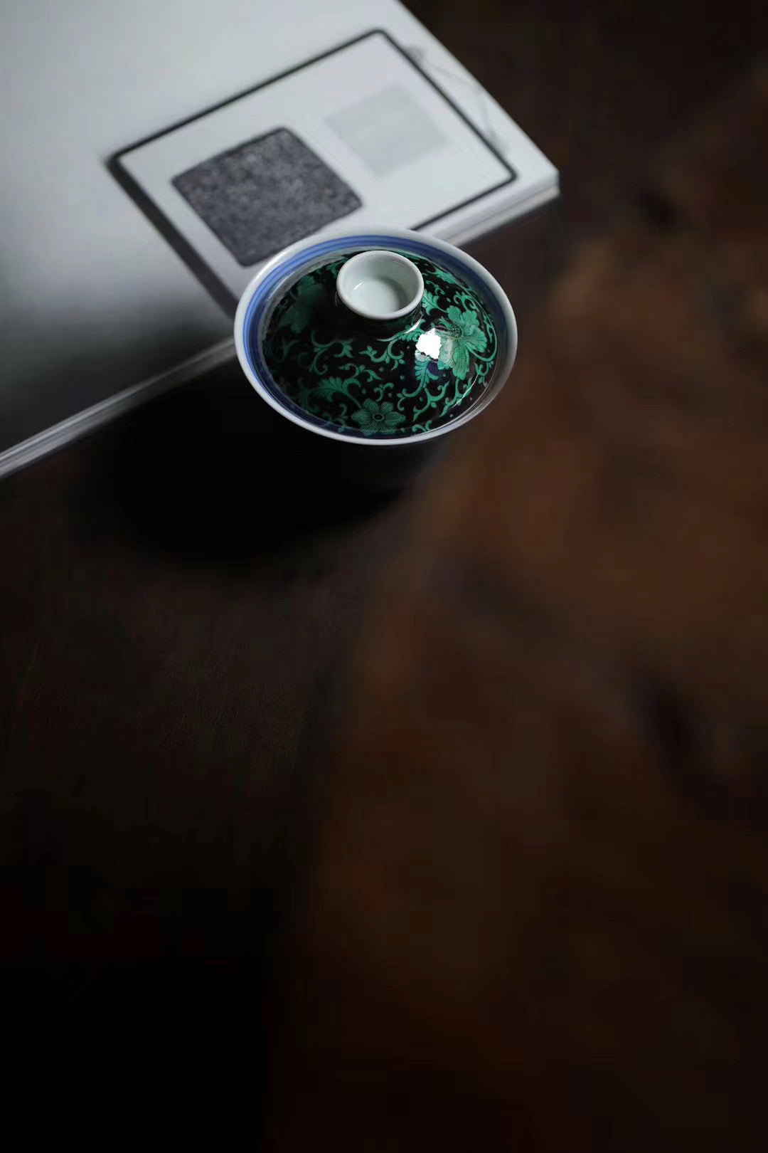 Handpainted Wood fired Gorgeous Black Gongfu Gaiwan Set|Best Ceramics