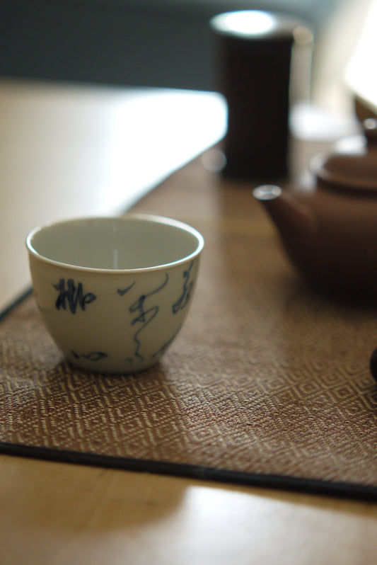 Chinese Calligraphy Poems Qinghua Chaozhou Gongfu Teacup|Best Ceramics