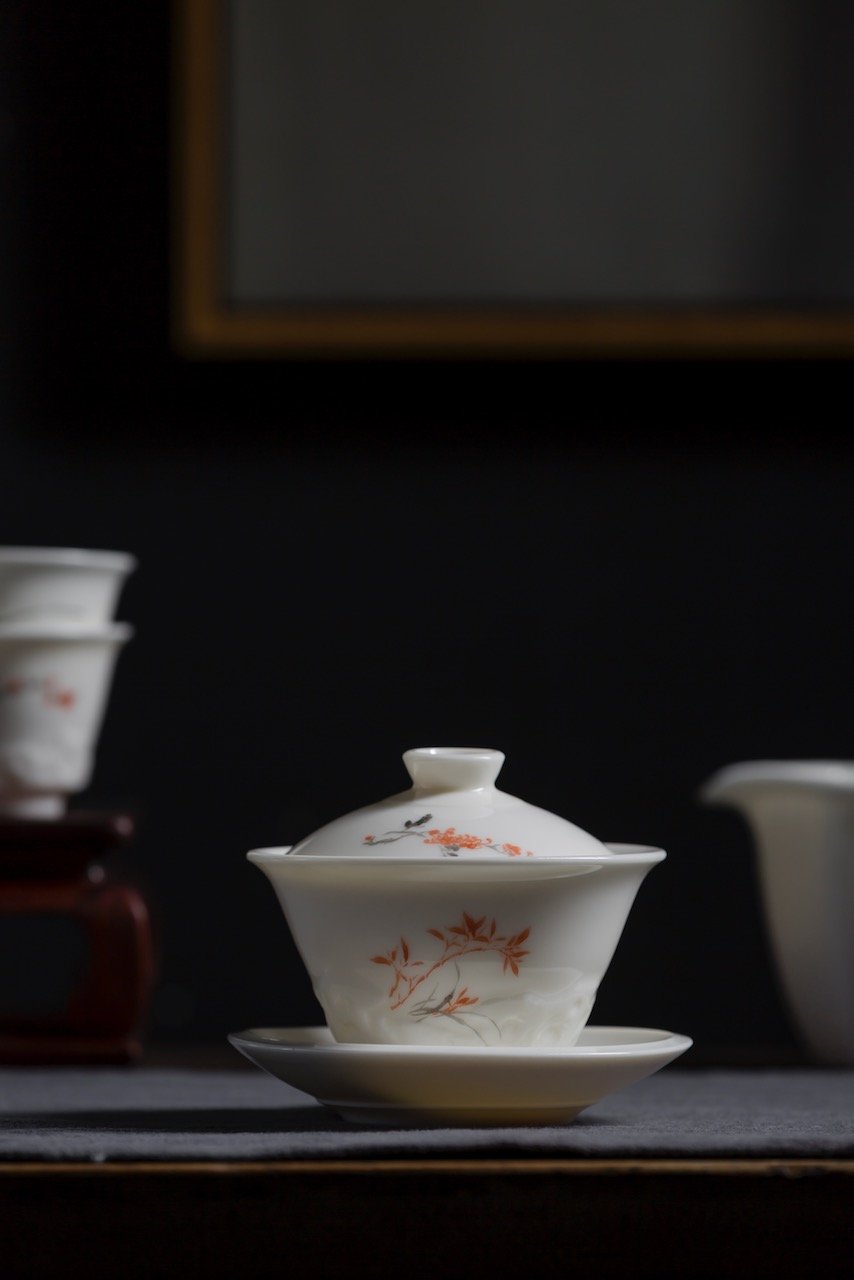 Handmade Blanc De Chine Gaiwan Chinese Antique Style|Best Ceramics