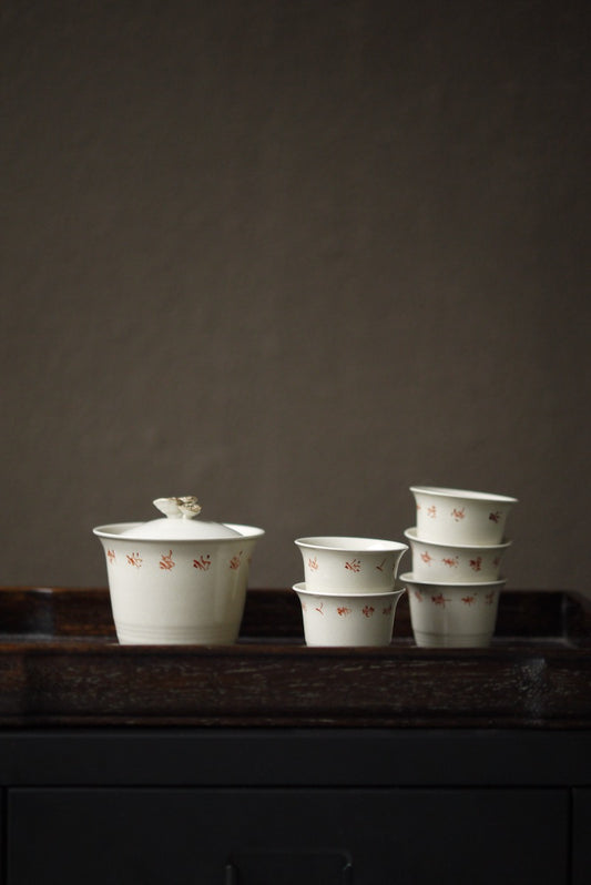 Craft Ruyi Dehua handwritten China Poetry Kungfu Gaiwan|Best Ceramics