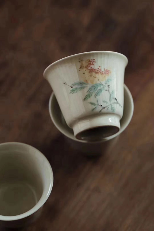 Chinese Painting Handmade Vintage Glaze Oolong Teacups|Best Ceramics 