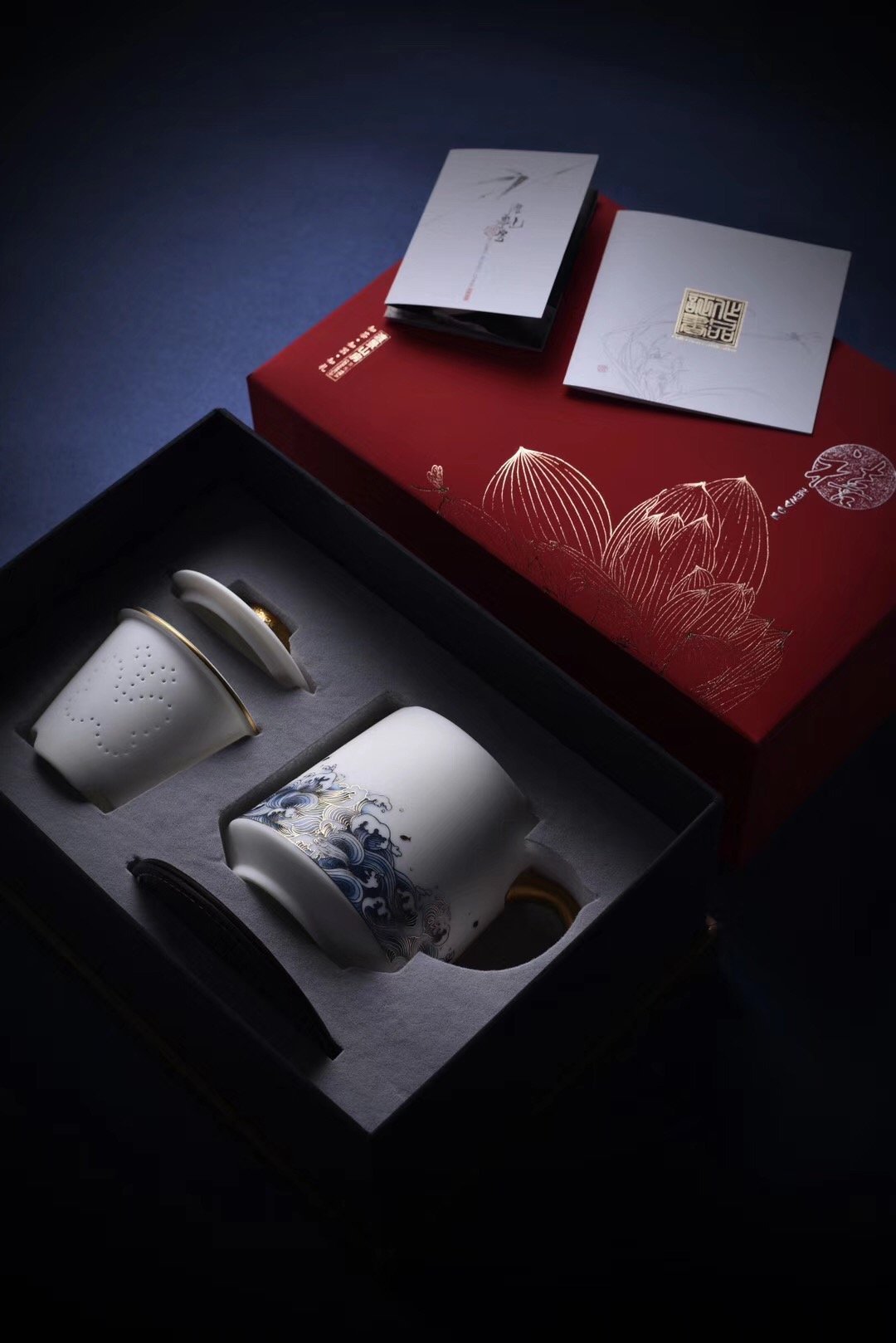 Teacup Coffee-Cup Blanc De Chine Gold Emboss Personal Cup|Best Ceramics