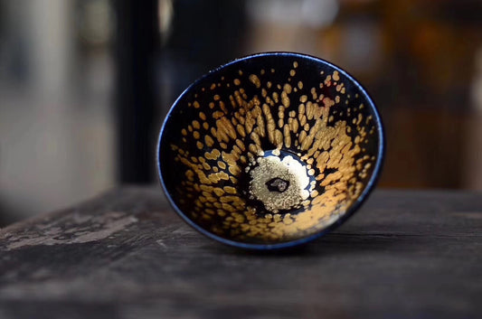 Golden And Black Jian Ware Tenmoku Cup China Traditional|Best Ceramics