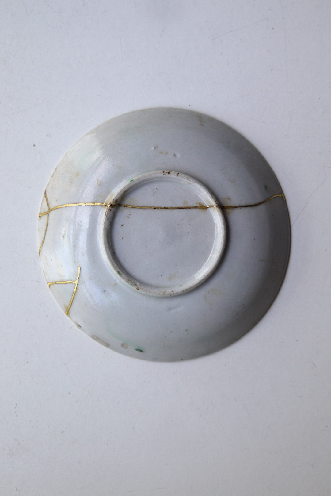 Antique Kintsugi Dehua Famille Rose Painted Plate From Qing Dynasty Best Ceramics