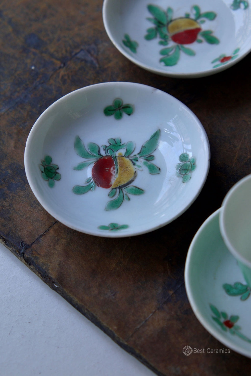 Vintage Longevity Peach Tea Saucers