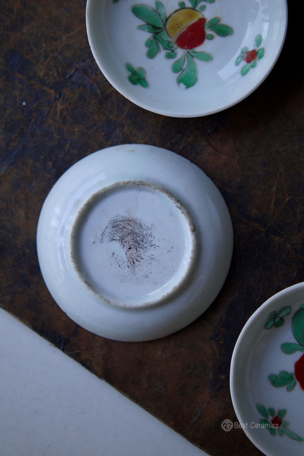 Vintage Longevity Peach Tea Saucers