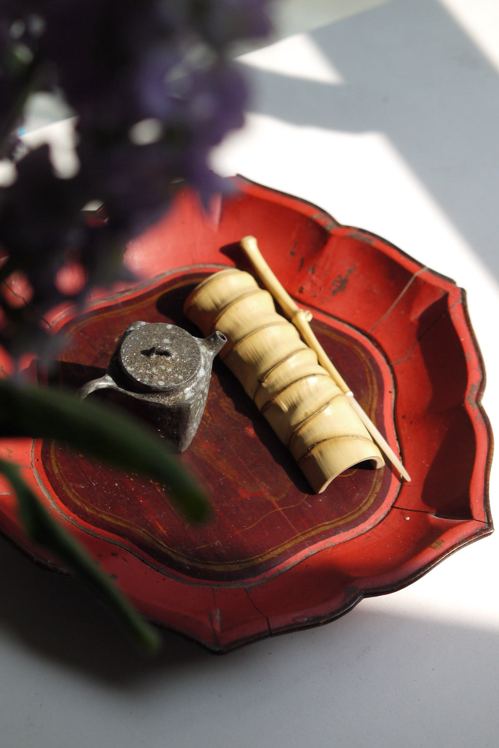 Antique Minnan Red Lacquer Tray