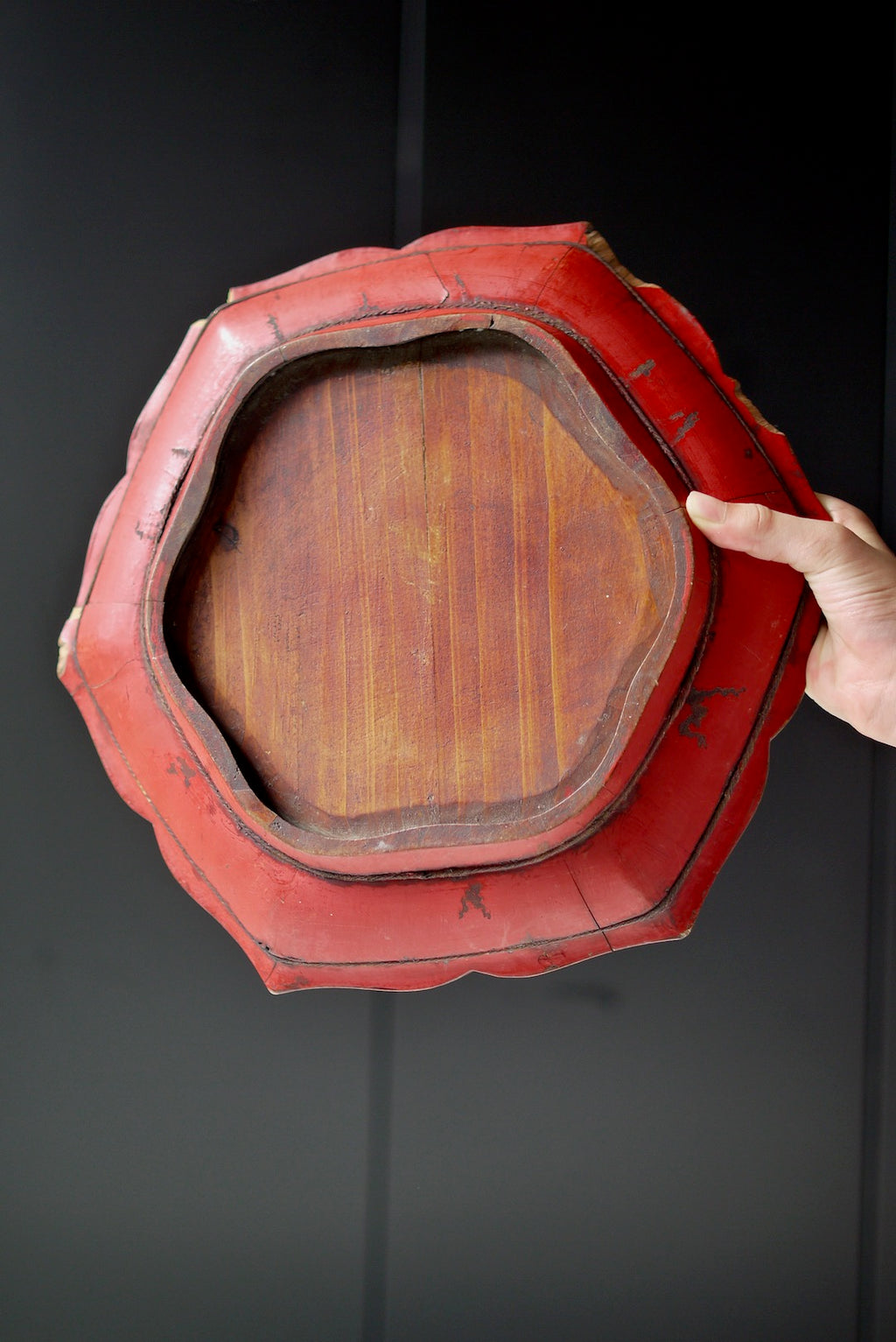 Antique Minnan Red Lacquer Tray