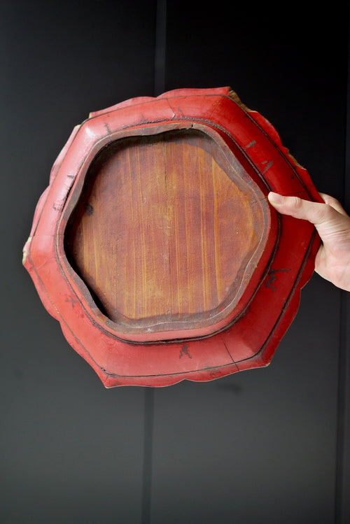 Antique Minnan Red Lacquer Tray