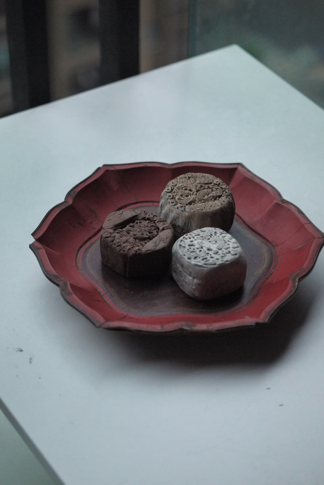 Antique Minnan Red Lacquer Tray