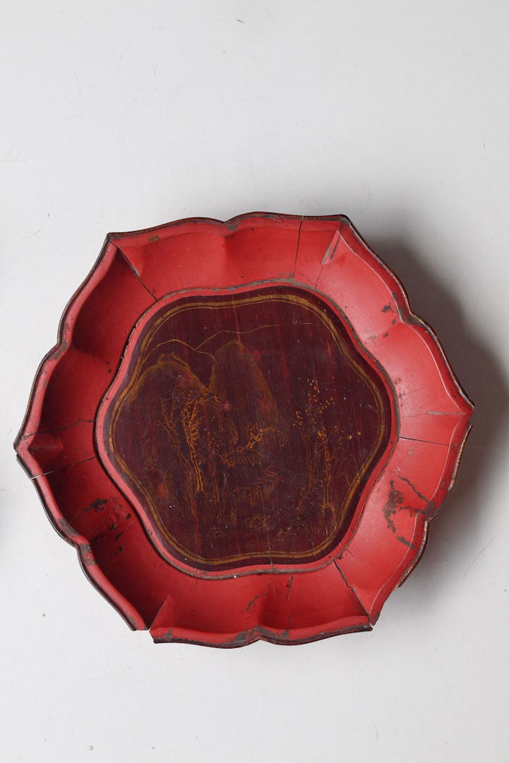 Antique Minnan Red Lacquer Tray
