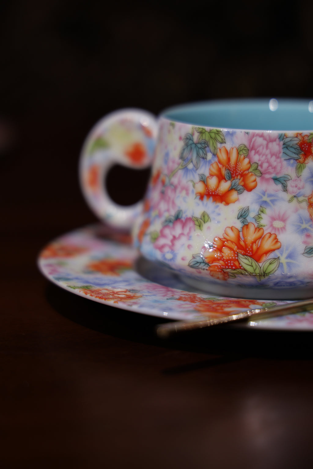 Artisan Floral Coffee Set Hand-Painted Ceramic Cup Saucer-Best Ceramics