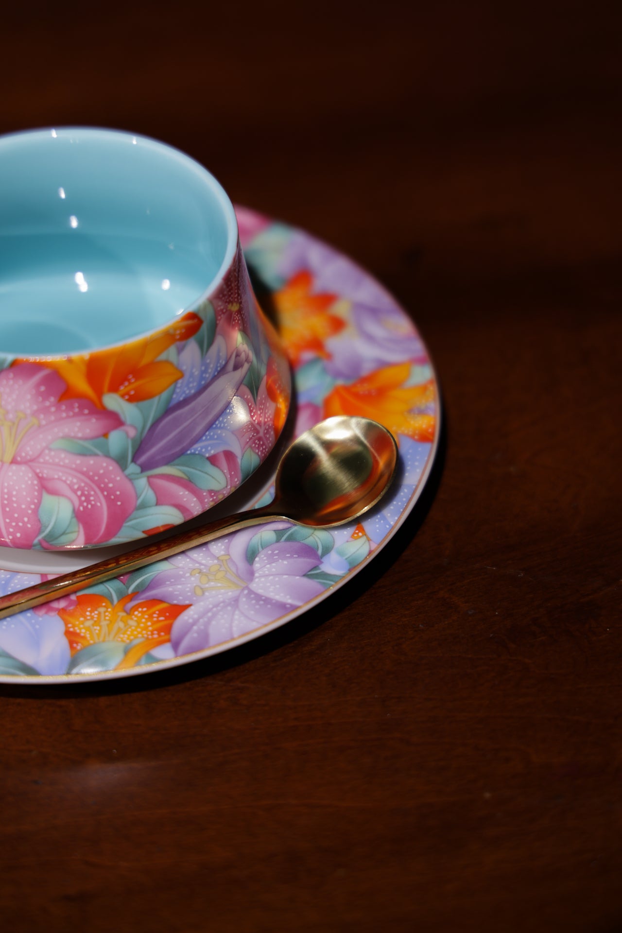 Artisan Floral Coffee Set Hand-Painted Ceramic Cup Saucer-Best Ceramics