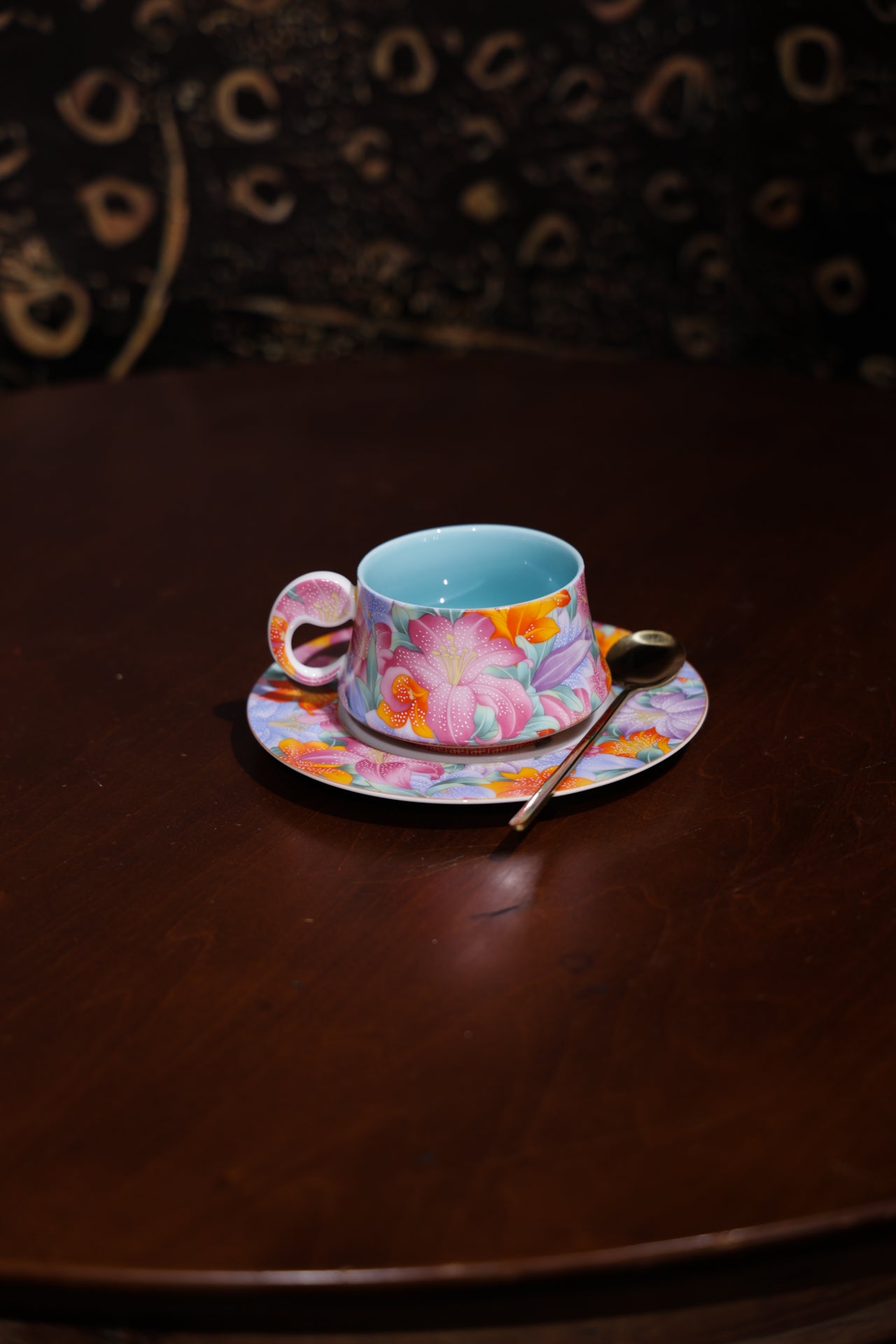 Artisan Floral Coffee Set Hand-Painted Ceramic Cup Saucer-Best Ceramics