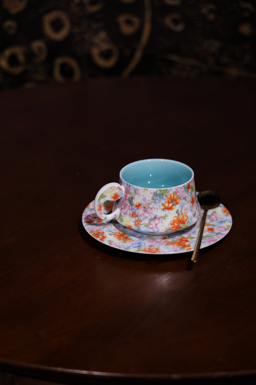 Artisan Floral Coffee Set Hand-Painted Ceramic Cup Saucer-Best Ceramics