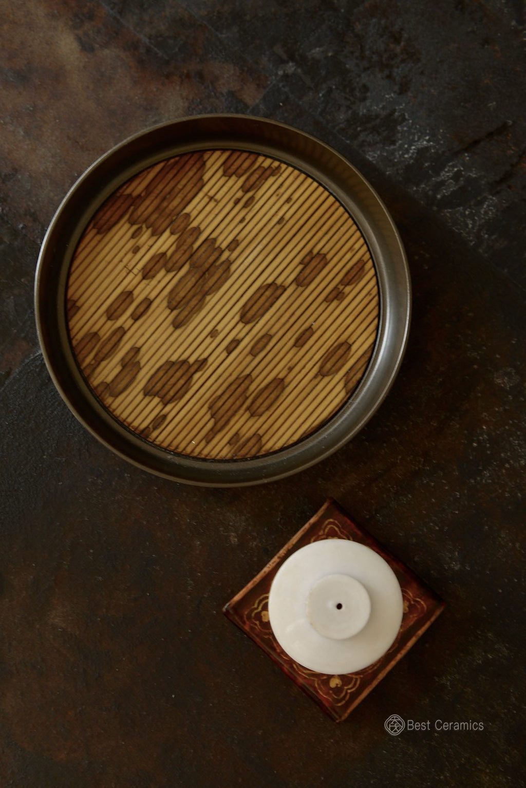 Best Ceramics-Handcrafted Bamboo Vintage Style Chaozhou Kungfu Pot Support