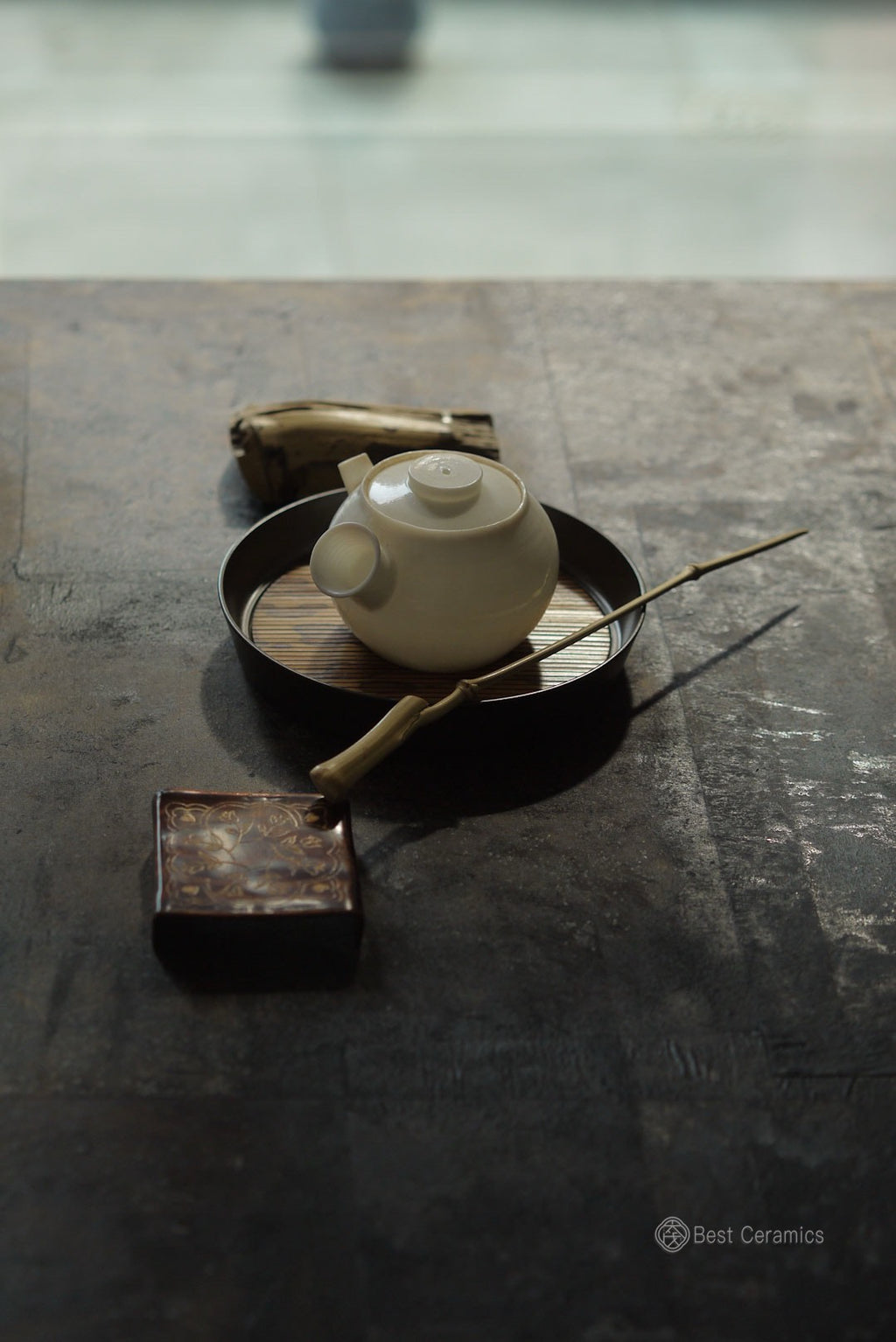 Best Ceramics-Handcrafted Bamboo Vintage Style Chaozhou Kungfu Pot Support