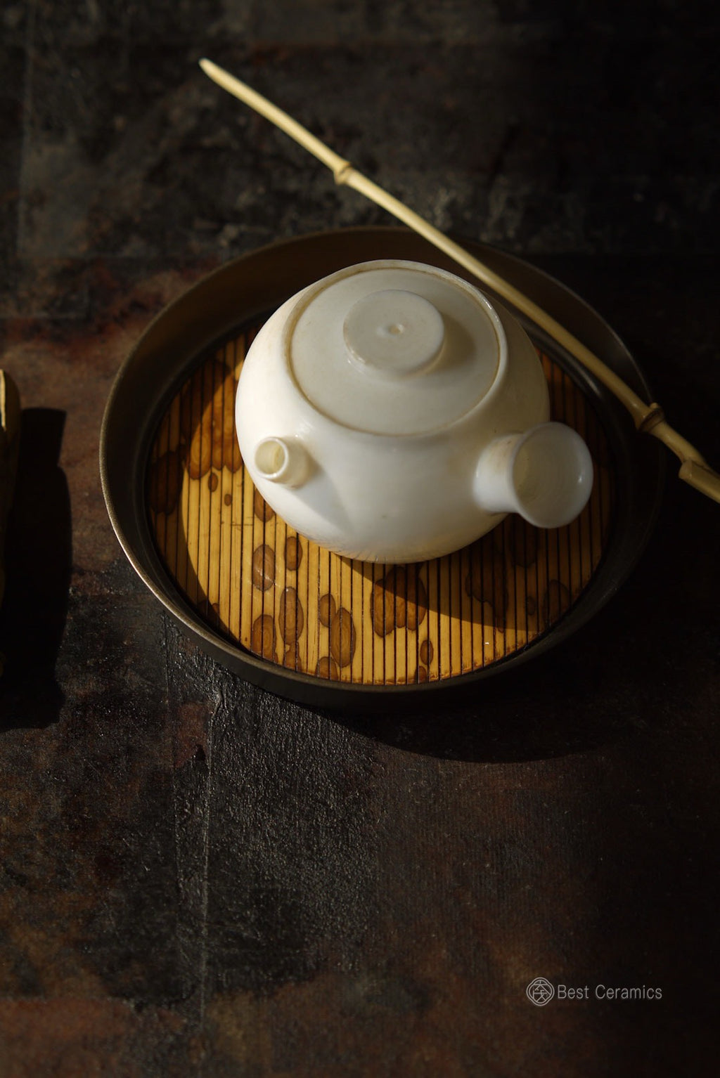 Best Ceramics-Handcrafted Bamboo Vintage Style Chaozhou Kungfu Pot Support