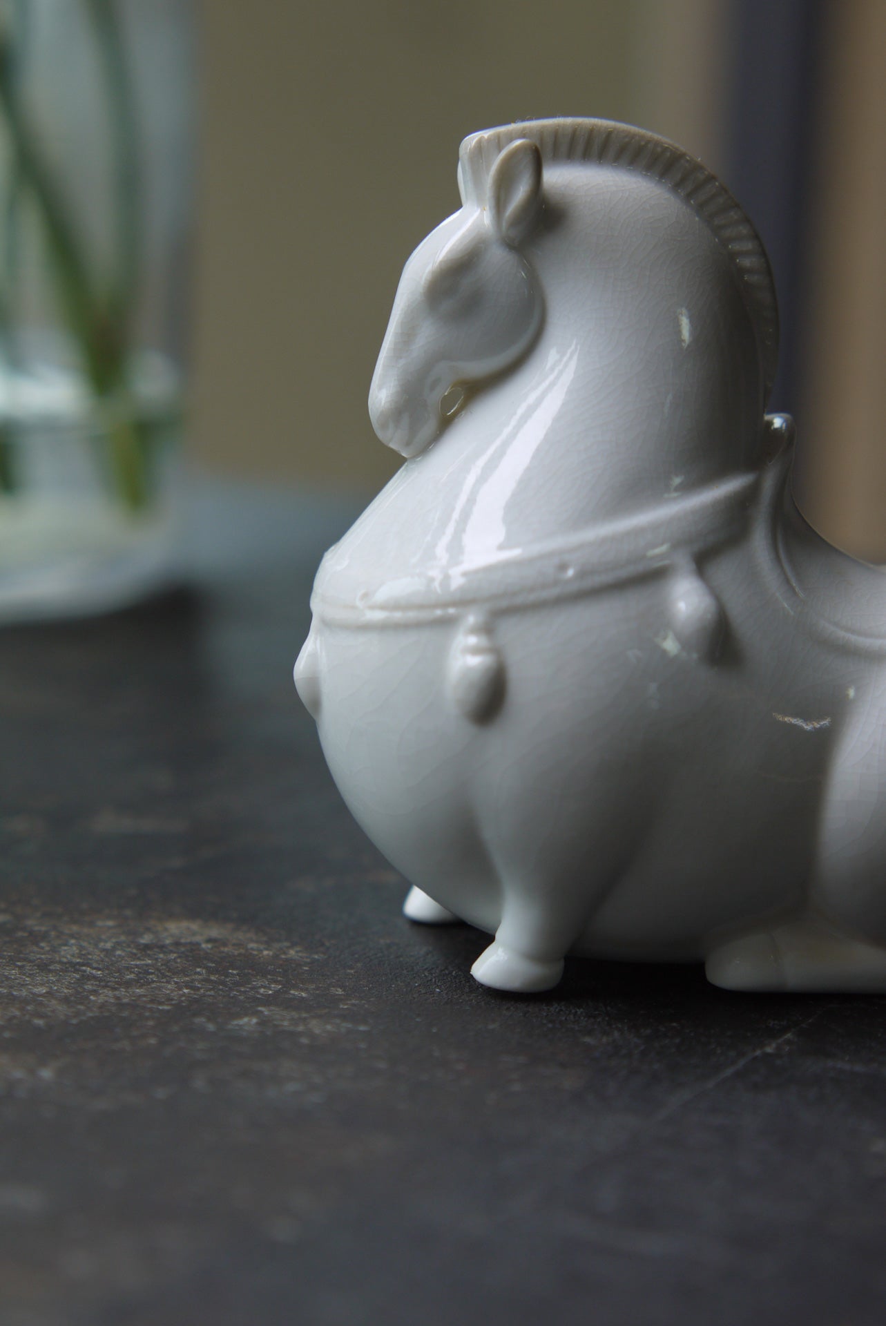 Handcrafted White Dehua Porcelain Unique Tea Pet Horse|Best Ceramics