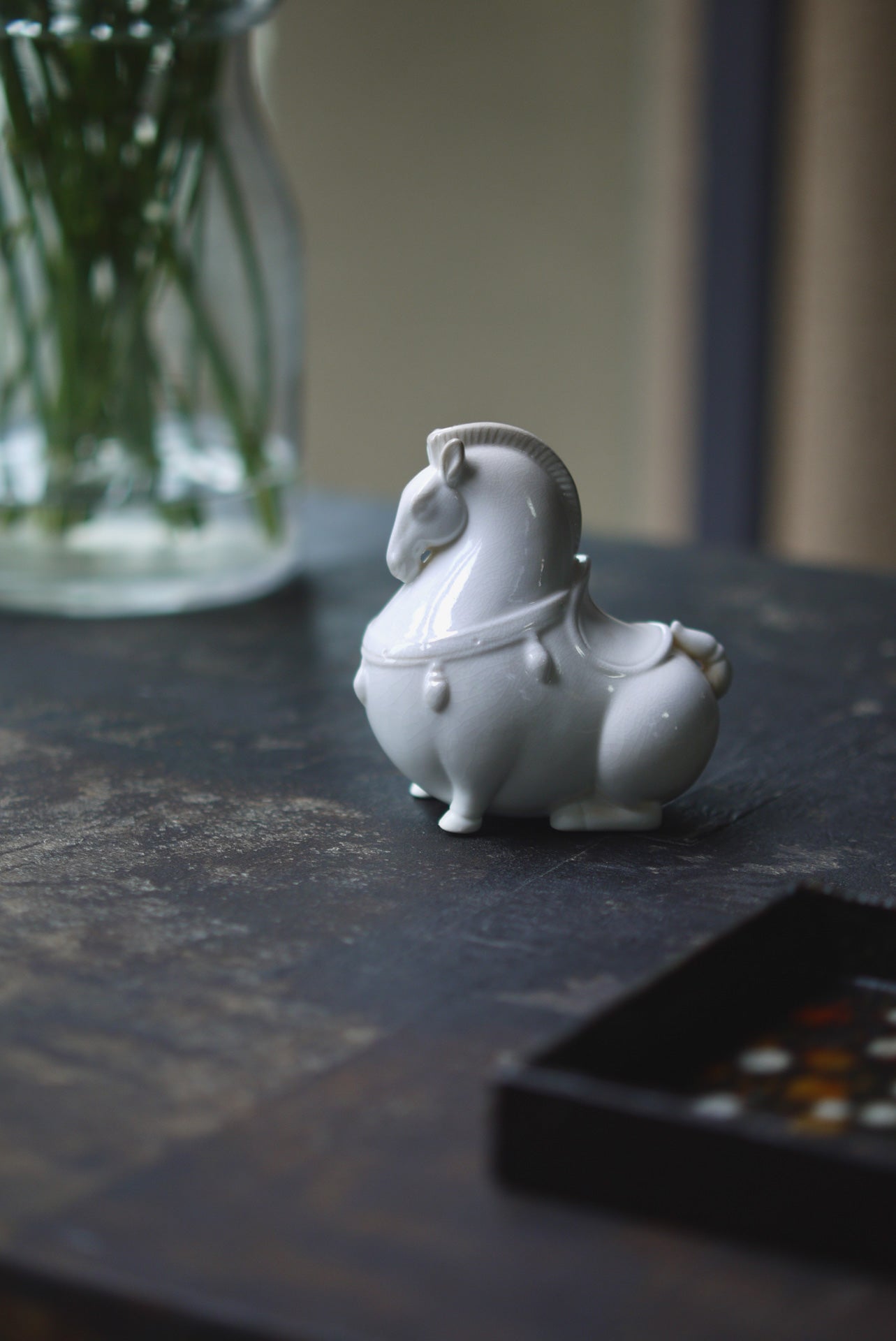 Handcrafted White Dehua Porcelain Unique Tea Pet Horse|Best Ceramics