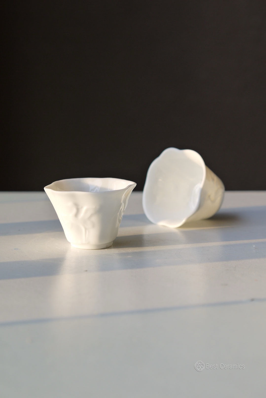 Ming Dynasty Dehua Porcelain Heritage Crane Relief Teacup|Best Ceramics