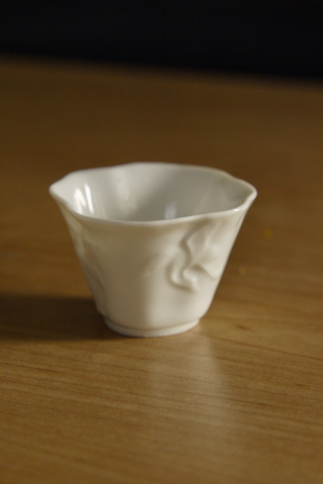 Ming Dynasty Dehua Porcelain Heritage Crane Relief Teacup|Best Ceramics