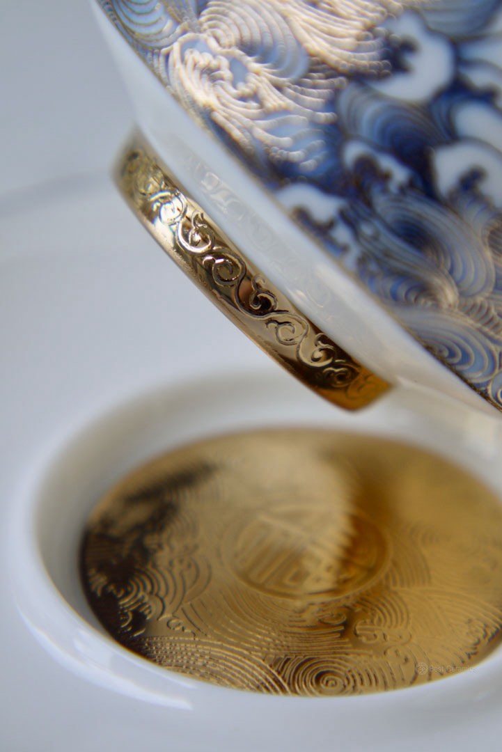 Gorgeous Peacock Blanc De Chine Dehua Porcelain Gaiwan Set |Best Ceramics