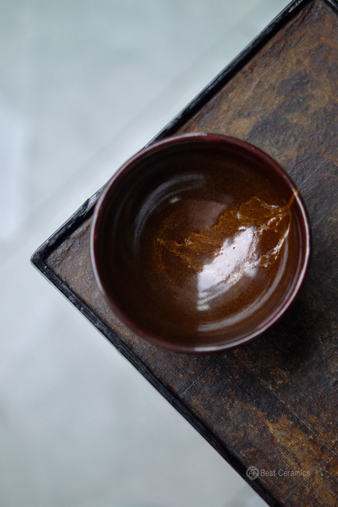 Tenmoku Leaf Artisan Tea Bowl