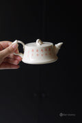 Ivory Jade Porcelain Teapot with Handwritten Poem Bamboo|Best Ceramics