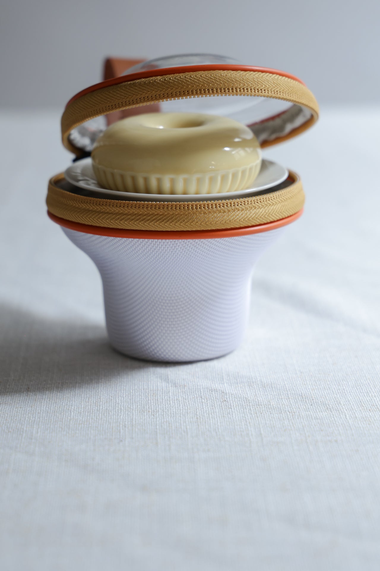 Compact Travel Gaiwan Set | Matte Cream Porcelain for Tea Anywhere