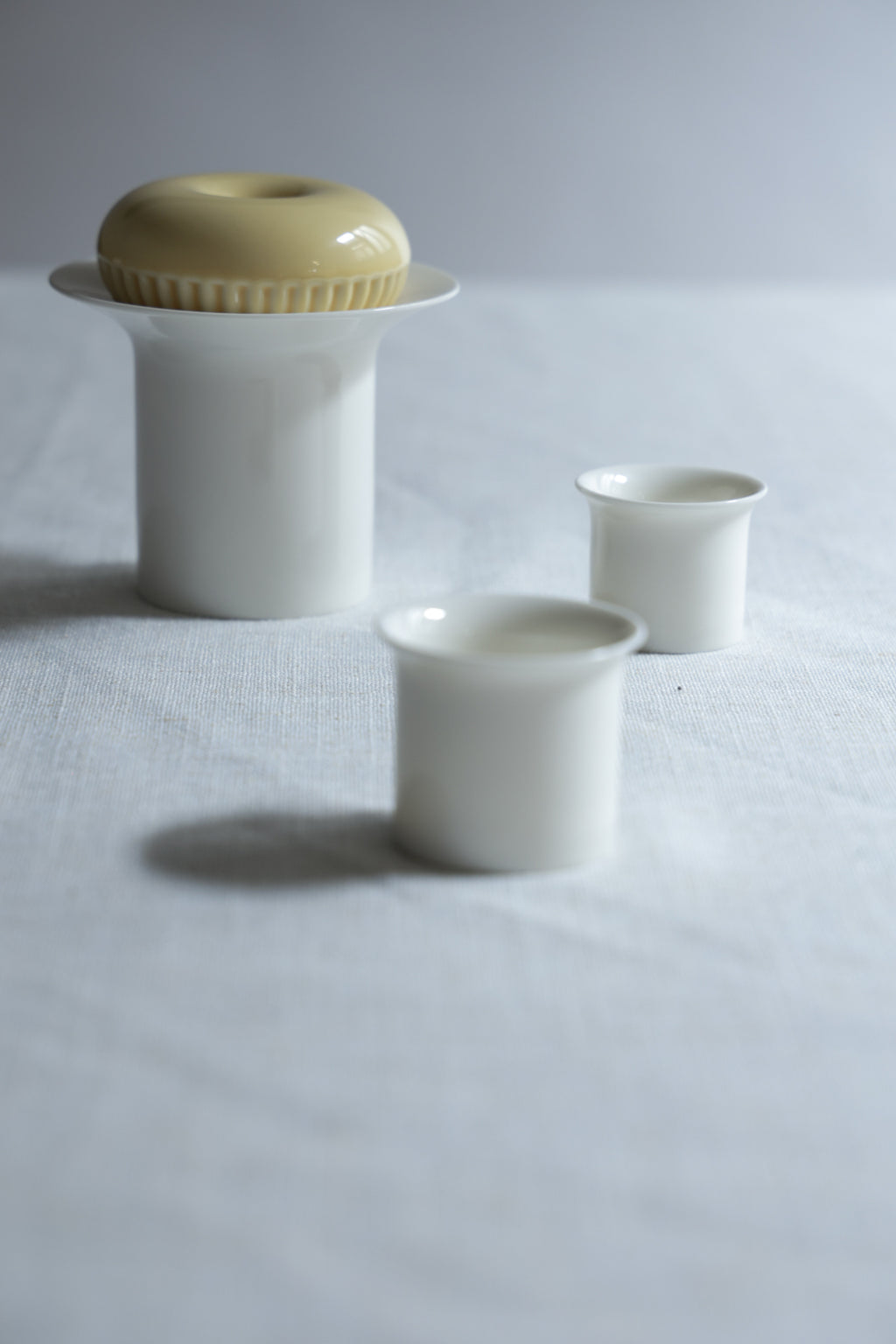 Compact Travel Gaiwan Set | Matte Cream Porcelain for Tea Anywhere