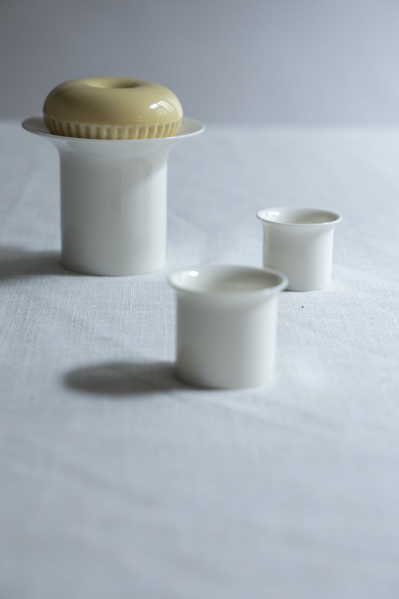 Compact Travel Gaiwan Set | Matte Cream Porcelain for Tea Anywhere