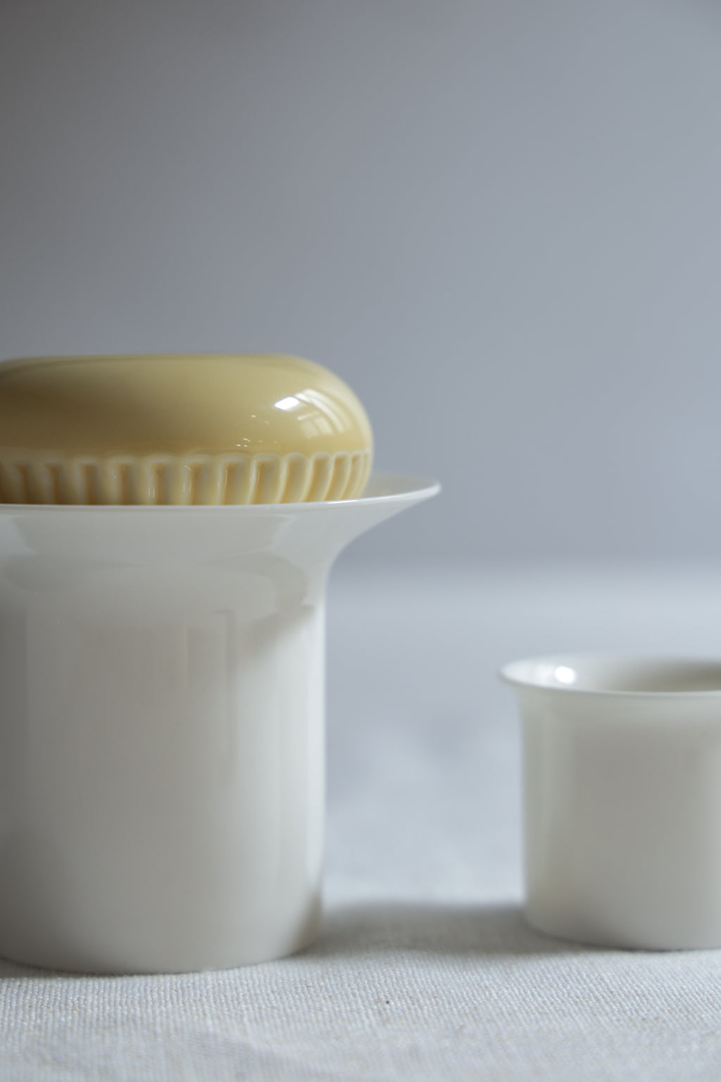 Compact Travel Gaiwan Set | Matte Cream Porcelain for Tea Anywhere