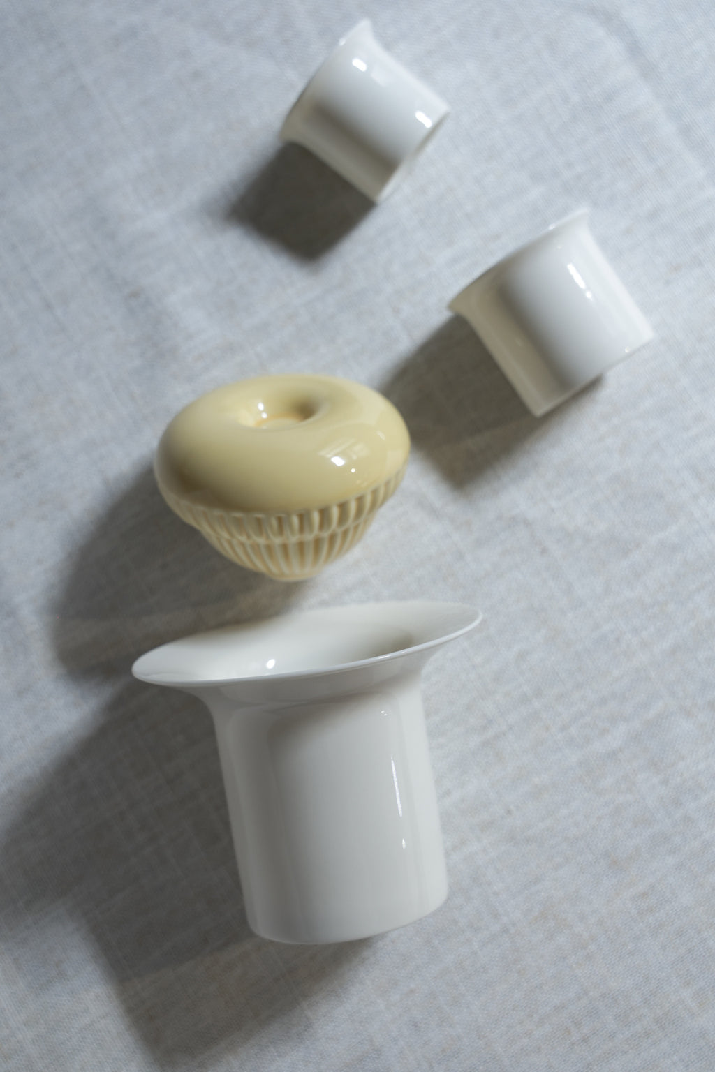 Compact Travel Gaiwan Set | Matte Cream Porcelain for Tea Anywhere