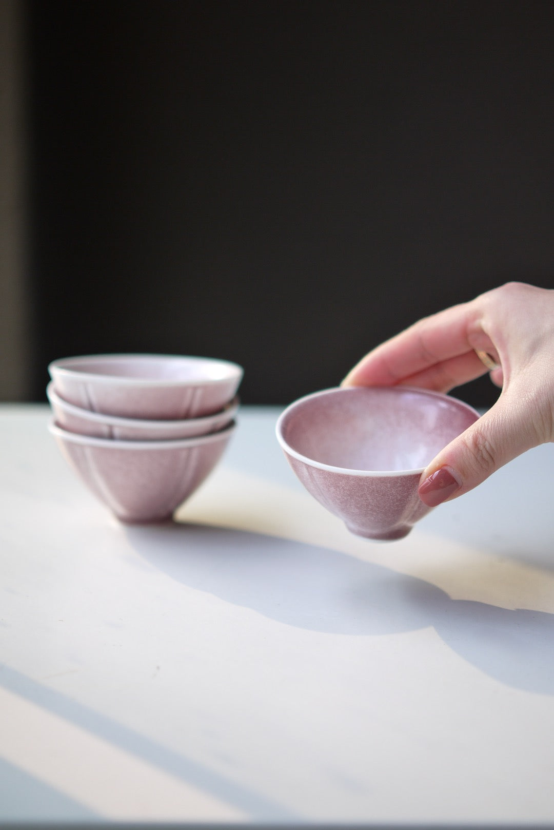Vintage Style Cherry Colored Cracked Glaze Teacup Dehua Porcelain |Best Ceramics
